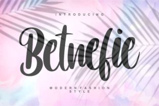 Betnefie: A Script Handwritten Typeface for Elegant Editorial Design