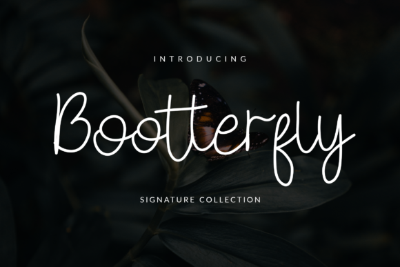 Bootterfly: A Modern Script Font for Editorial Design