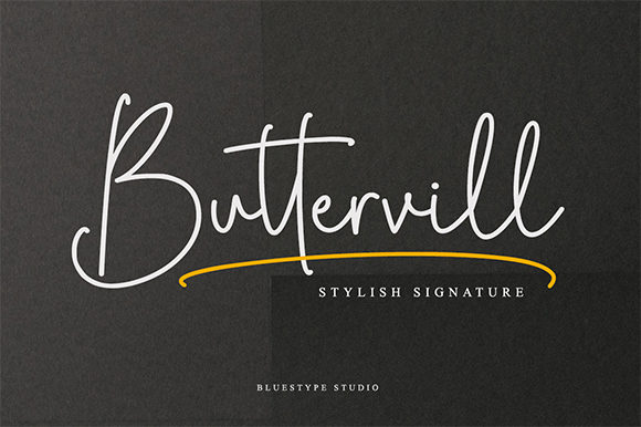 Buttervill: A Sweet Script Typeface for Editorial Design