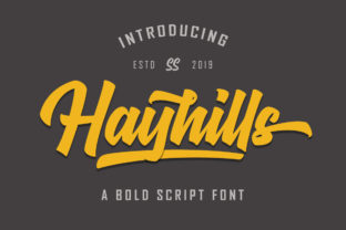 Hayhills Font for Vintage Craft Designs