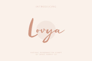 Lovya Script Font for Editorial Design