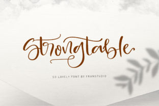 Strong Table Font for Handmade Product Design